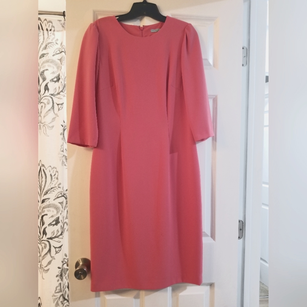 Antonio Melani 3/4 Sleeves Pink Midi Dress